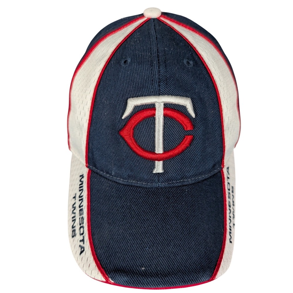 Minnesota Twins Baseball Cap Navy Red White Embroidered Logo Adjustable Adult‎